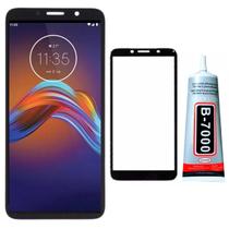 Tela Lcd Frontal Para Moto E6 Play + Cola 110ml + Película 3D