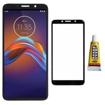 Tela Lcd Frontal Para Moto E6 Play + Cola 3ml + Película 3D