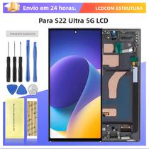 Tela LCD Samsung Galaxy S22 Ultra 5G Com Peças De Moldura 100% Testadas Tela De Toque Digital