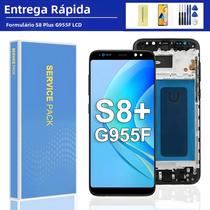 Tela LCD Samsung S8 plus G955F Com Aro E Digitalizador Touchscreen Peça De Reposição Testada Com