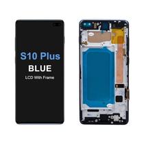 Tela LCD sensível ao toque com moldura para samsung galaxy s10 plus/s10 + g975f, substituição