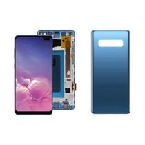 Tela LCD sensível ao toque com moldura para samsung galaxy s10 plus/s10 + g975f, substituição