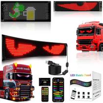 Tela Led Flexível 37x09cm Imagens Textos Olho Carro Caminhão