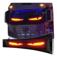 Tela Led Flexível Olhos Controle Remoto 150x16.6cm Caminhão Preto