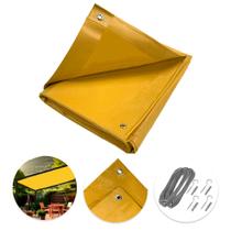 Tela Lona Amarela 7x1.30 M Impermeável Shade Lux + Kit