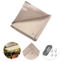 Tela Lona Areia 6.5x4 M Impermeável Shade Lux + Kit