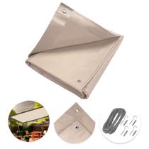 Tela Lona Areia 6x5 M Impermeável Shade Lux + Kit Tela Lona Areia 6x5 M Impermeável Shade Lux + Kit