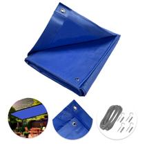 Tela Lona Azul 2x1.30 M Impermeável Shade Lux + Kit