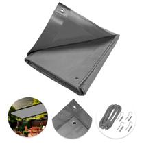 Tela Lona Cinza 6.5x4 M Impermeável Shade Lux + Kit Tela Lona Cinza 6.5x4 M Impermeável Shade Lux + Kit