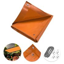 Tela Lona Laranja Shade Lux 4x4 M Impermeável + Kit Fixação Para Varanda Jardim Quintal Tela Lona Laranja Shade Lux 4x4 M Impermeável + Kit Fixação Para Varanda Jardim Quintal