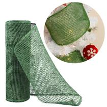 Tela Malha Tule Sisal Verde Decorativa Natal Luxo Rústico 25cm x 5 metros Tela Malha Tule Sisal Verde Decorativa Natal Luxo Rústico 25cm x 5 metros