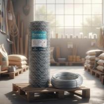 Tela Mangueirão 150x50m Fio 18 Granja Porco Carneiro Brinde Rolo 1Kg Resistente Reforçado Porcos Carneiro