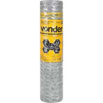 Tela metálica hexagonal, malha 3", 16 BWG x 1,0 m, com 50 m, mangueirão, VONDER