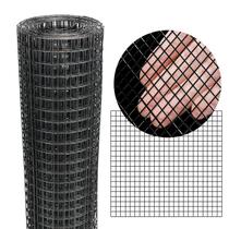 Tela metálica preta 50,8 cm x 6,1 m revestida em PVC/vinil, aço galvanizado, malha de arame 1/2 polegada (19 GA), rolo de tela para galinheiro, cercas para viveiro, malha para tela, cercas para coelhos/cobras, cercados para aves, etc. Tela metálica preta 50,8 cm x 6,1 m revestida em PVC/vinil, aço galvanizado, malha de arame 1/2 polegada (19 GA), rolo de tela para galinheiro, cercas para viveiro, malha para tela, cercas para coelhos/cobras, cercados para aves, etc.