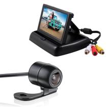 Tela Monitor Veicular Lcd Retrátil + Câmera Re Visao Color