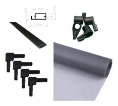 Tela Mosquiteira Kit Para Janela Completa Metragem 100x100