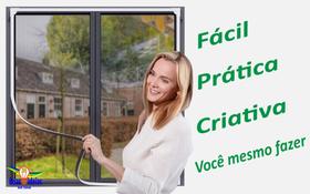 Tela Mosquiteira Magnética Ajustável Para Janelas - 130x160cm Frame Cor Preta, Tela Cor Cinza