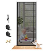 Tela mosquiteira para porta para gatos Dixutzi 86x203 cm com zíper reforçado Tela mosquiteira para porta para gatos Dixutzi 86x203 cm com zíper reforçado
