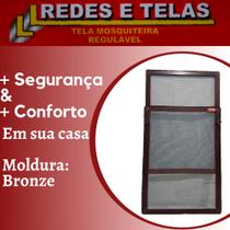 Tela Mosquiteira Regulável / Ajustável para Janelas Bronze Tela Mosquiteira Regulável / Ajustável para Janelas Bronze
