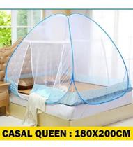 Tela Mosquiteiro Casal Queen Cama Dobrável Portátil Pratica