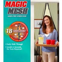 Tela Mosquiteiro e Cortina de Porta Magnética 2,10x1,0 Anti Insetos Mosquito Fecha Com Imã - Magic Mesh