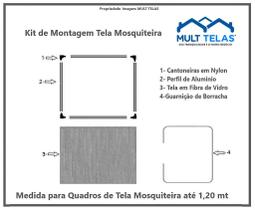 Tela Mosquiteiro - Kit Econômico para Montagem de Janelas