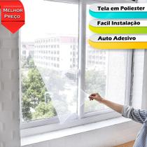 Tela Mosquiteiro Para Janela Com Tiras Auto Colantes Removível Contra Insetos 1,50 X 1,20m - Decor