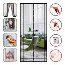 Tela Mosquiteiro Porta Com Fecho Magnética Contra Zika Dengue 210x100