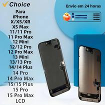 Tela OLED LCD Touch Screen Digitizer Para iPhone XR XS Max 11 12 pro Max 13 Mini 14 plus 15 pro Max