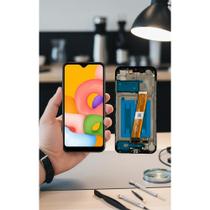 Tela Oled P/ Samsung A01 A015m C/ Aro Original