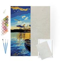 Tela P/ Pintura Numerada Terapeutica 40x50cm Ceu Azul