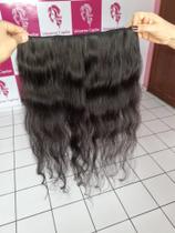 Tela para mega hair cabelo humano liso ondulado 50cm