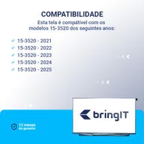 Tela para Notebook compatível com Dell Inspiron 15-3520 15.6" Fosca