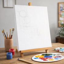 Tela Para Pintura 27x35 Painel Pronta Para Uso com Moldura de Madeira 100 Algodão Ideal Para Acrílica e a Óleo Tela Para Pintura 27x35 Painel Pronta Para Uso com Moldura de Madeira 100 Algodão Ideal Para Acrílica e a Óleo