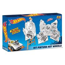 Tela Para Pintura Em Madeira Hot Wheels Com Cavalete 87131