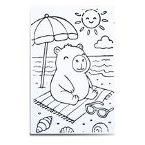 Tela Para Pintura Infantil 15x20 Desenho Capivara Kids Tela Para Pintura Infantil 15x20 Desenho Capivara Kids
