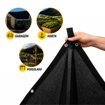 Tela Para Piscina 80 Preto 2x8,5m Com Bainha E Ilhós Reforçados Jardim Tela Para Piscina 80 Preto 2x8,5m Com Bainha E Ilhós Reforçados Jardim