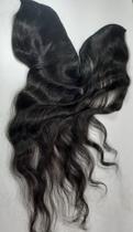 Tela para ponto americano cabelo humano liso ondulado 65cm um metro 80g