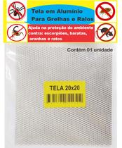 Tela Para Ralo Grelha 20x20Cm em Alumínio Anti-inseto Tela Para Ralo Grelha 20x20Cm em Alumínio Anti-inseto
