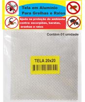 Tela Para Ralo Grelha 20x20Cm em Alumínio Anti-inseto - Convenienza