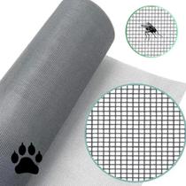 Tela Pet Anti Garras de Gato Fibra de Vidro 1m x 50m Cinza Tela Pet Anti Garras de Gato Fibra de Vidro 1m x 50m Cinza