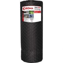 Tela Plástica Hexagonal Viveiro Roma 1 M X 50 M Para Cercar Pássaros - Preta Tela Plástica Hexagonal Viveiro Roma 1 M X 50 M Para Cercar Pássaros - Preta