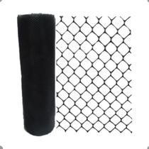 Tela Plática Galinheiro 1,50x50mt Preta Roma