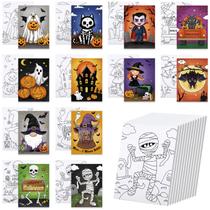 Tela pré-desenhada para pintar Anseal Halloween, 12 pacotes para crianças