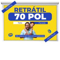 Tela Projetor Retratil Fixa Manual 70 Polegadas - MEGA TELAS