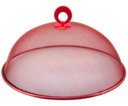 Tela protetora de alimentos em metal com alça no topo 30cm Tela protetora de alimentos em metal com alça no topo 30cm