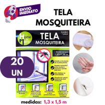 Tela Protetora Mosquiteiro Para Janela Rede Adesiva Contra Pernilongo Mosquito Inseto Kit 15 Ou 20Un
