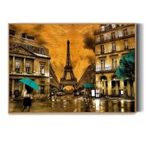 Tela Quadro Decorativo Arte Paris Dourada - Imperio do Quadro