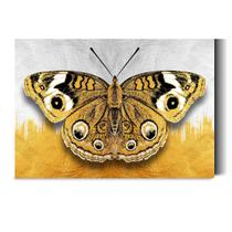Tela Quadro Decorativo com Moldura Sala Gold Butterfly