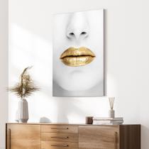 Tela Quadro Decorativo p para Sala Quarto Boca Dourada 130x90 Tela Quadro Decorativo p para Sala Quarto Boca Dourada 130x90